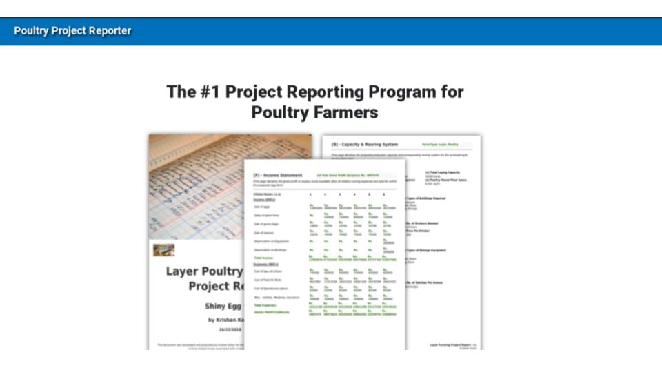 Poultry Project Reporter 2.0