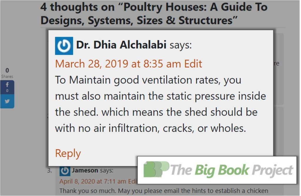 Quote from Dhia Alchalabi on poultry housing and buildings