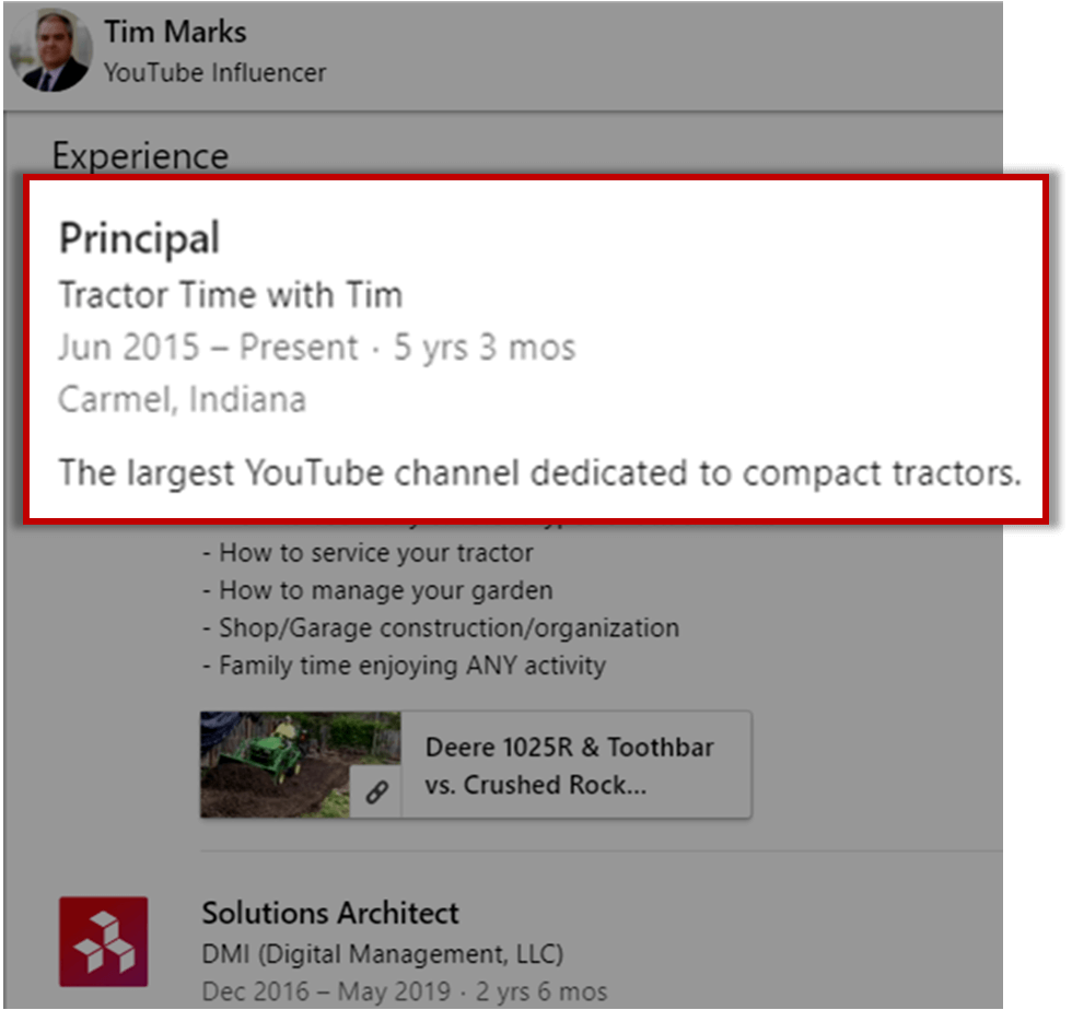 Tim Marks Principal of Tractor Time With Tim Tim Marks Principal of Tractor Time With Tim