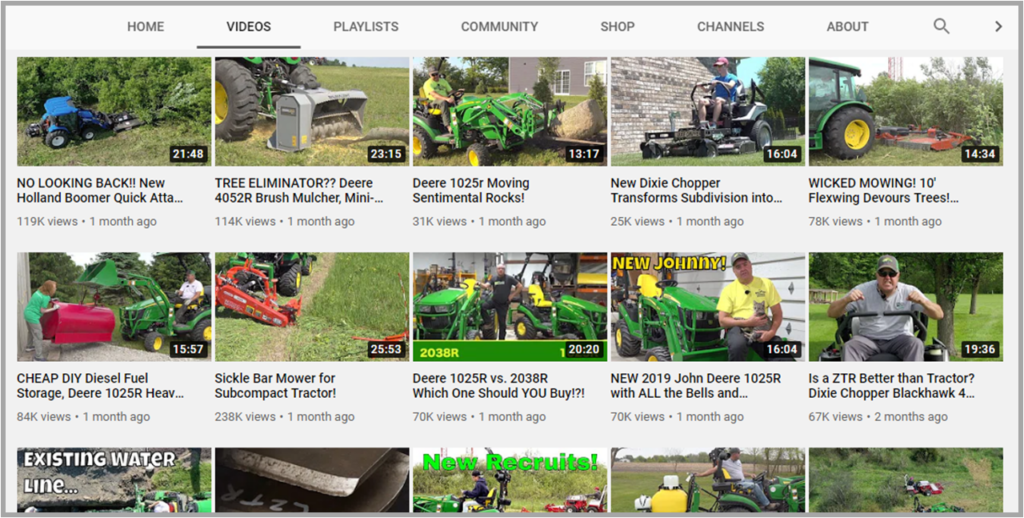 Tractor Time With Tim YouTube Video Wall Tractor Time With Tim YouTube Video Wall
